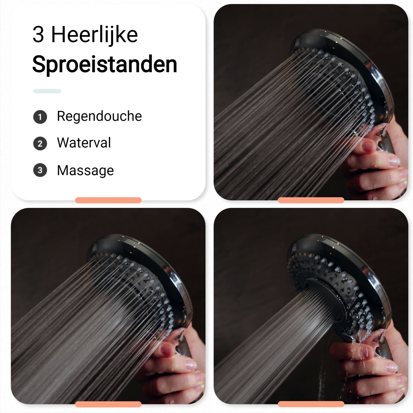 Vitasense PLUS Douchekop zwart