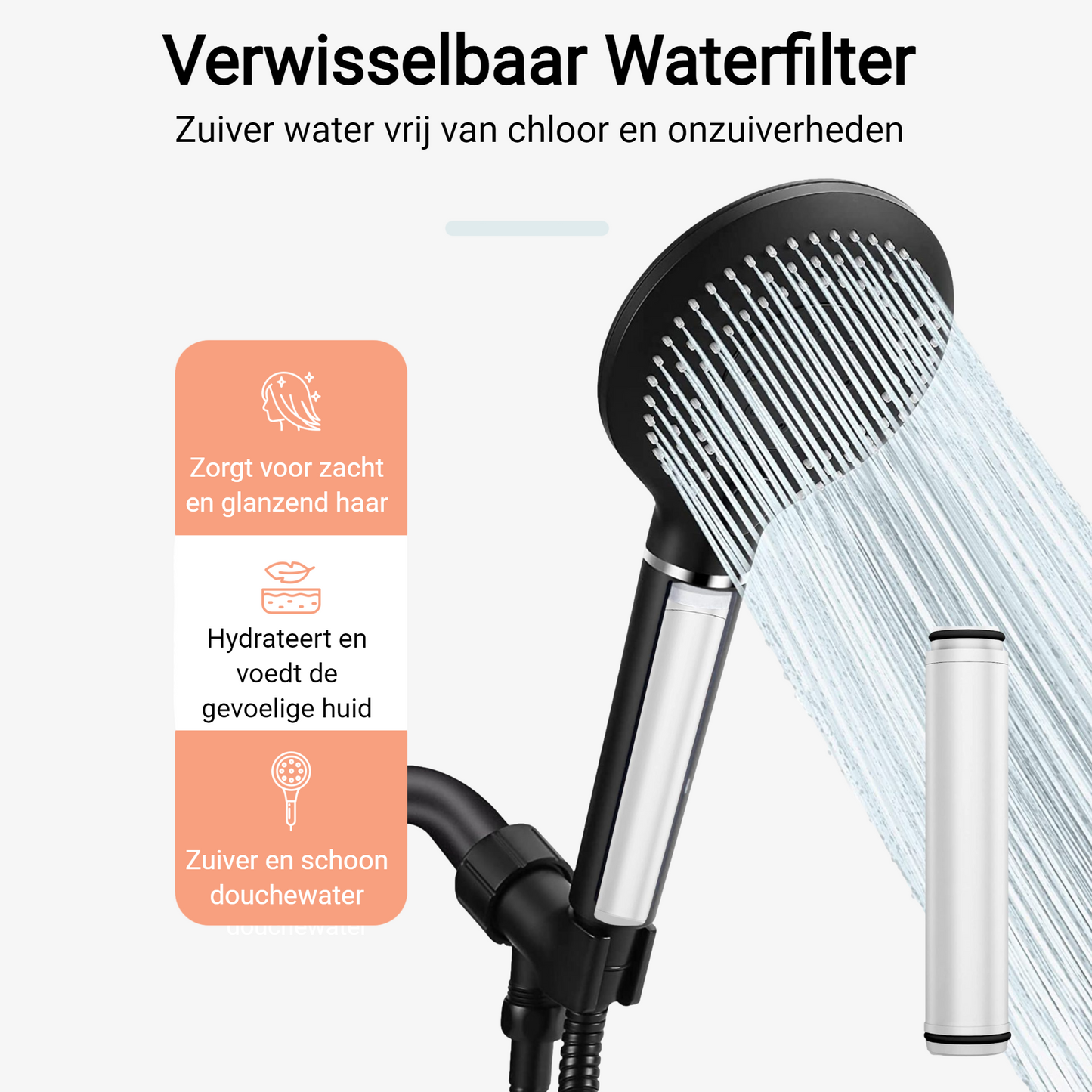 Vitasense PLUS Douchekop zwart